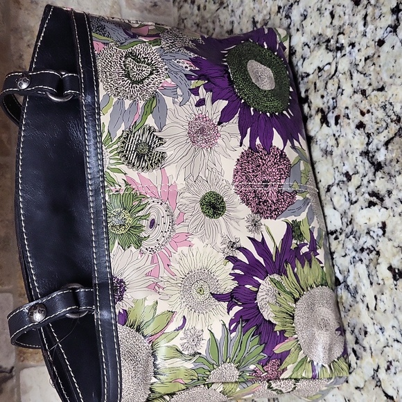 Patricia Nash Purple Sunflower Poppy Tote - Picture 7 of 13